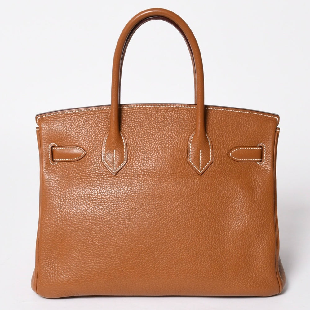 極美品 HERMES エルメス BIRKIN 30 バーキン30 ハンドバッグ ゴールド トリヨンクレマンス SV金具 □K刻印 2007年製 内縫い 中古 4a008924