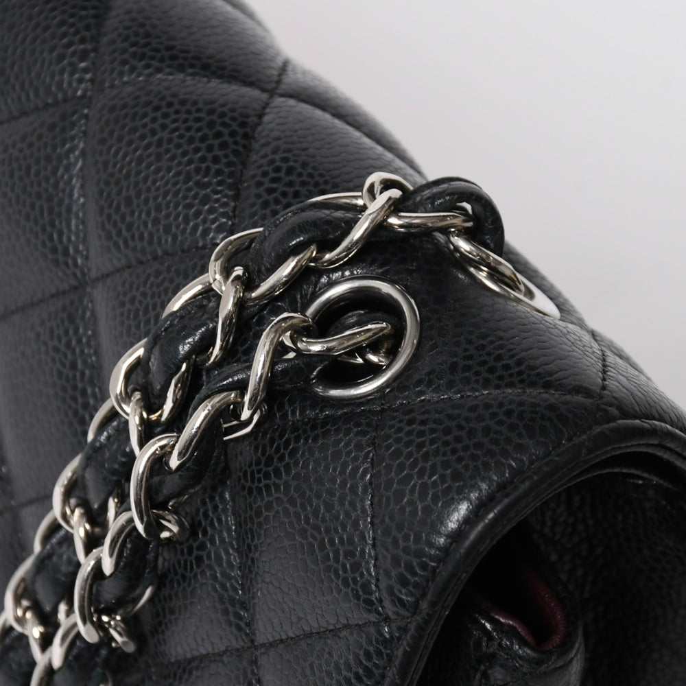 CHANEL CHANEL Deca Matelasse 33 Chain Shoulder Bag 15th Series Coco Mark Caviar Skin Black SV Metal Fittings Good Condition Used 4a008926