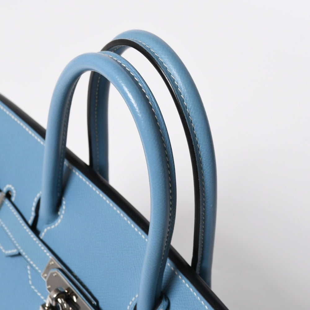 極美品 HERMES エルメス BIRKIN 30 バーキン30 ハンドバッグ ブルージーン ヴォーエプソン SV金具 □J刻印 2006年製 内縫い 中古 4a008925