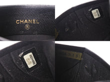 画像をギャラリービューアに読み込む, CHANEL シャネル カードケース ココマーク ココボタンライン 8番台 カーフスキン ブラック ゴールド金具 美品 中古 4c-066979