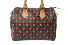 Load image into Gallery viewer, LOUIS VUITTON ルイヴィトン モノグラムチェリー スピーディ25 ハンドバッグ M95009 村上隆 ブラウン 美品 中古 4b000069