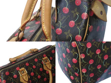 Load image into Gallery viewer, LOUIS VUITTON ルイヴィトン モノグラムチェリー スピーディ25 ハンドバッグ M95009 村上隆 ブラウン 美品 中古 4b000069