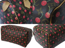 Load image into Gallery viewer, LOUIS VUITTON ルイヴィトン モノグラムチェリー スピーディ25 ハンドバッグ M95009 村上隆 ブラウン 美品 中古 4b000069