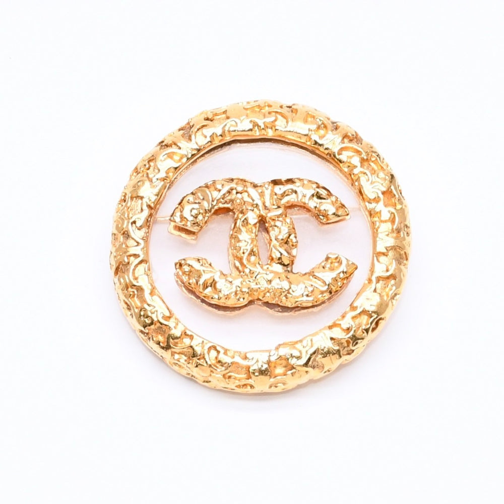 極美品 CHANEL シャネル ココマーク ブローチ 重量約23.3g 93A刻印 GP メタル ゴールド ヴィンテージ 中古 4c069692
