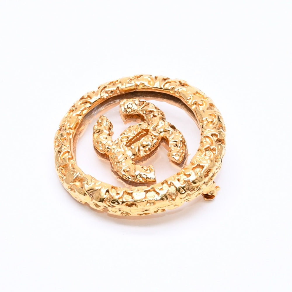 極美品 CHANEL シャネル ココマーク ブローチ 重量約23.3g 93A刻印 GP メタル ゴールド ヴィンテージ 中古 4c069692