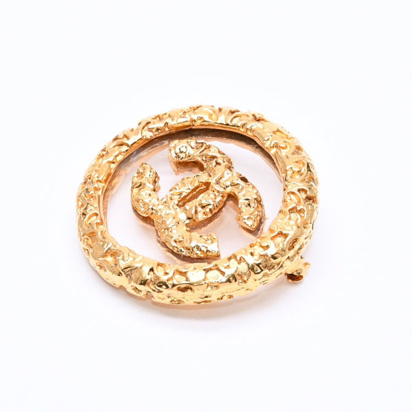 極美品 CHANEL シャネル ココマーク ブローチ 重量約23.3g 93A刻印 GP メタル ゴールド ヴィンテージ 中古 4c069692