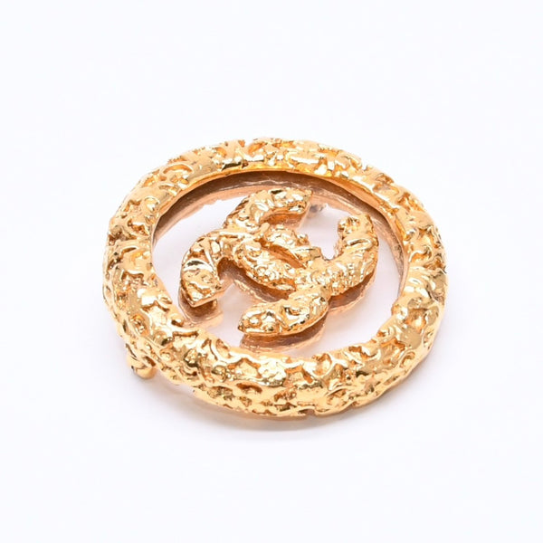 極美品 CHANEL シャネル ココマーク ブローチ 重量約23.3g 93A刻印 GP メタル ゴールド ヴィンテージ 中古 4c069692