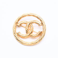 CHANEL シャネル ココマーク ブローチ 重量約9.71g 1269刻印 メタル ラウンド ゴールド 美品 中古 4c063743
