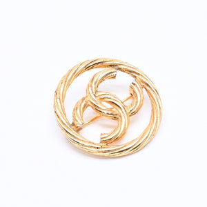 CHANEL シャネル ココマーク ブローチ 重量約9.71g 1269刻印 メタル ラウンド ゴールド 美品 中古 4c063743