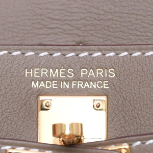 新品未使用 HERMES エルメス ケリー フェスティバル スイフト エトゥープ チャーム キーホルダー K刻印 中古 4a005021