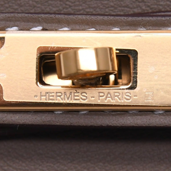 新品未使用 HERMES エルメス ケリー フェスティバル スイフト エトゥープ チャーム キーホルダー K刻印 中古 4a005021