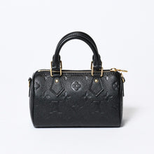 Load image into Gallery viewer, 新品同様 LOUIS VUITTON ルイヴィトン ナノ スピーディ 2WAYハンドバッグ M82450 ブラック モノグラムアンプラントレザー 中古 4b013705