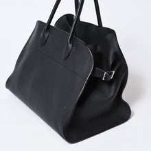 Load image into Gallery viewer, 極美品 THE ROW ザロウ W1255L133DTPL マルゴー Soft Margaux 15 ハンドバッグ ブラック レザー シルバー金具 中古 4c073472
