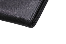 画像をギャラリービューアに読み込む, CHANEL シャネル 二つ折り長財布 ロングウォレット 8番台 ココマーク キャビアスキン ブラック フランス製 ゴールド金具 美品 中古 4c068516
