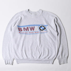 BMW ビーエムダブリュー VINTAGE ヴィンテージ ラグラン スウェットシャツ トレーナー グレー 美品 中古 47645