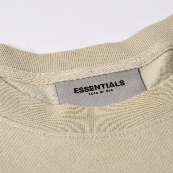 ESSENTIALS エッセンシャル FEAR OF GOD フィアオブゴッド ロゴ 半袖Tシャツ コットン アイボリー サイズXL 美品 中古 4a007429