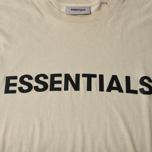 ESSENTIALS エッセンシャル FEAR OF GOD フィアオブゴッド ロゴ 半袖Tシャツ コットン アイボリー サイズXL 美品 中古 4a007429