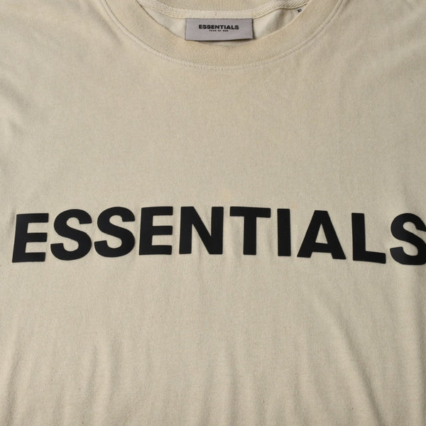 ESSENTIALS エッセンシャル FEAR OF GOD フィアオブゴッド ロゴ 半袖Tシャツ コットン アイボリー サイズXL 美品 中古 4a007429