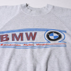 BMW ビーエムダブリュー VINTAGE ヴィンテージ ラグラン スウェットシャツ トレーナー グレー 美品 中古 47645