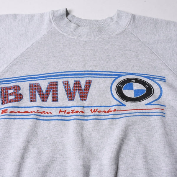 BMW ビーエムダブリュー VINTAGE ヴィンテージ ラグラン スウェットシャツ トレーナー グレー 美品 中古 47645