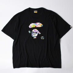 A BATHING APE アベイシングエイプ BAPE ベイプ 半袖 Tシャツ マルチカモ柄 サイズ3XLブラック 美品 中古 4a007403