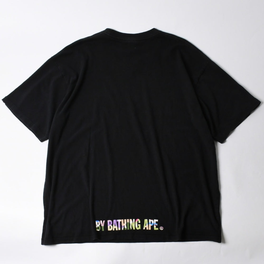 A BATHING APE アベイシングエイプ BAPE ベイプ 半袖 Tシャツ マルチカモ柄 サイズ3XLブラック 美品 中古 4a007403