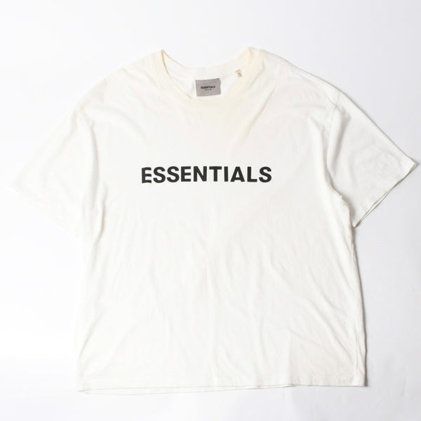 ESSENTIALS エッセンシャル FEAR OF GOD フィアオブゴッド ロゴ 半袖Tシャツ コットン ホワイト ブラック サイズXL 良品 中古 4a007428