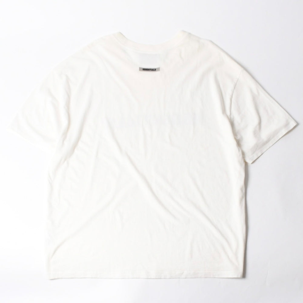 ESSENTIALS エッセンシャル FEAR OF GOD フィアオブゴッド ロゴ 半袖Tシャツ コットン ホワイト ブラック サイズXL 良品 中古 4a007428