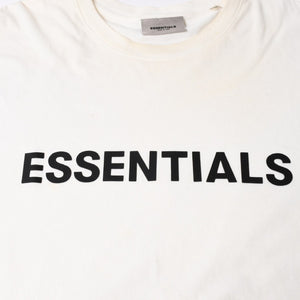 ESSENTIALS エッセンシャル FEAR OF GOD フィアオブゴッド ロゴ 半袖Tシャツ コットン ホワイト ブラック サイズXL 良品 中古 4a007428