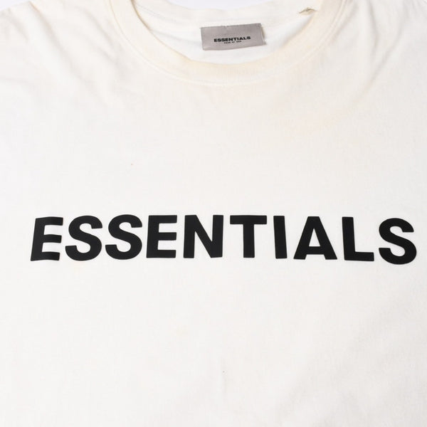 ESSENTIALS エッセンシャル FEAR OF GOD フィアオブゴッド ロゴ 半袖Tシャツ コットン ホワイト ブラック サイズXL 良品 中古 4a007428