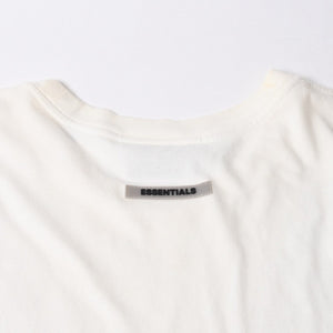 ESSENTIALS エッセンシャル FEAR OF GOD フィアオブゴッド ロゴ 半袖Tシャツ コットン ホワイト ブラック サイズXL 良品 中古 4a007428