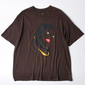 THE HUNDREDS ザ ハンドレッズ 半袖 Tシャツ サイズ3XL プリント ブラウン コットン 美品 中古 4a007397