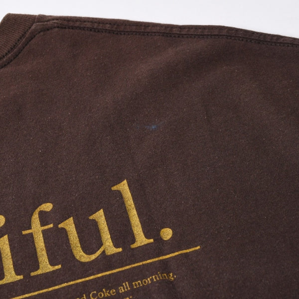 THE HUNDREDS ザ ハンドレッズ 半袖 Tシャツ サイズ3XL プリント ブラウン コットン 美品 中古 4a007397
