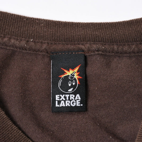 THE HUNDREDS ザ ハンドレッズ 半袖 Tシャツ サイズ3XL プリント ブラウン コットン 美品 中古 4a007397