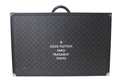 Very Good Condition LOUIS VUITTON × FRAGMENT Louis Vuitton Fragment Trunk Alzer 80 Monogram Eclipse Black PVC Leather Hiroshi Fujiwara Used 4c053246