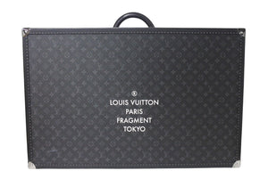 Very Good Condition LOUIS VUITTON × FRAGMENT Louis Vuitton Fragment Trunk Alzer 80 Monogram Eclipse Black PVC Leather Hiroshi Fujiwara Used 4c053246