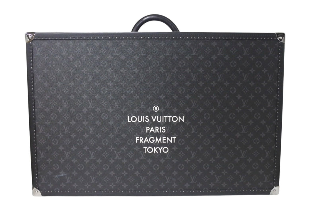 極美品 LOUIS VUITTON × FRAGMENT ルイヴィトン フラグメント トランク アルゼール80 モノグラム エクリプス ブラック PVC レザー 藤原ヒロシ 中古 4c053246