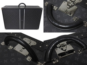 Very Good Condition LOUIS VUITTON × FRAGMENT Louis Vuitton Fragment Trunk Alzer 80 Monogram Eclipse Black PVC Leather Hiroshi Fujiwara Used 4c053246