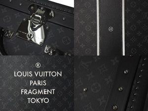 極美品 LOUIS VUITTON × FRAGMENT ルイヴィトン フラグメント トランク アルゼール80 モノグラム エクリプス ブラック PVC レザー 藤原ヒロシ 中古 4c053246