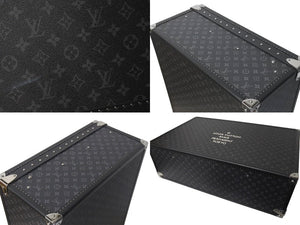 Very Good Condition LOUIS VUITTON × FRAGMENT Louis Vuitton Fragment Trunk Alzer 80 Monogram Eclipse Black PVC Leather Hiroshi Fujiwara Used 4c053246