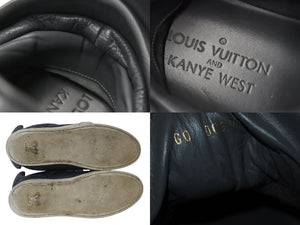 LOUIS VUITTON ルイヴィトン KANYEWEST カニエウェスト ドンズ 09AW レザー スニーカー グレー サイズ8 1/2 良品 中古 4c053329