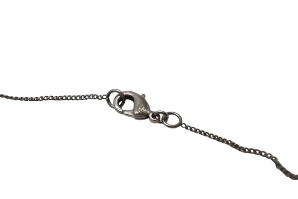 CHANEL Necklace Coco Mark Accessory 13P Engraved Metal Square Stone Silver 5.6g Good Condition Used 4c053612