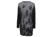 画像をギャラリービューアに読み込む, CHANEL シャネル カーディガン ブラック 黒 P21313V01305 シースルー ココシャネル レーヨン サイズ42 美品 中古 4c056008