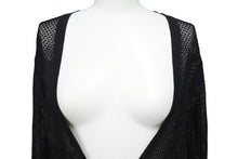 画像をギャラリービューアに読み込む, CHANEL シャネル カーディガン ブラック 黒 P21313V01305 シースルー ココシャネル レーヨン サイズ42 美品 中古 4c056008
