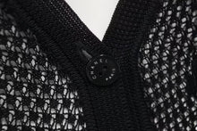 画像をギャラリービューアに読み込む, CHANEL シャネル カーディガン ブラック 黒 P21313V01305 シースルー ココシャネル レーヨン サイズ42 美品 中古 4c056008