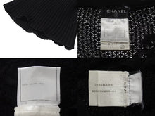 画像をギャラリービューアに読み込む, CHANEL シャネル カーディガン ブラック 黒 P21313V01305 シースルー ココシャネル レーヨン サイズ42 美品 中古 4c056008