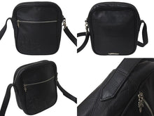 Load image into Gallery viewer, CHROME HEARTS クロムハーツ TAKA タカ クロスパッチ ショルダーバッグ ブラック レザー シルバー925 セメタリ―クロス 美品 中古 4c056183