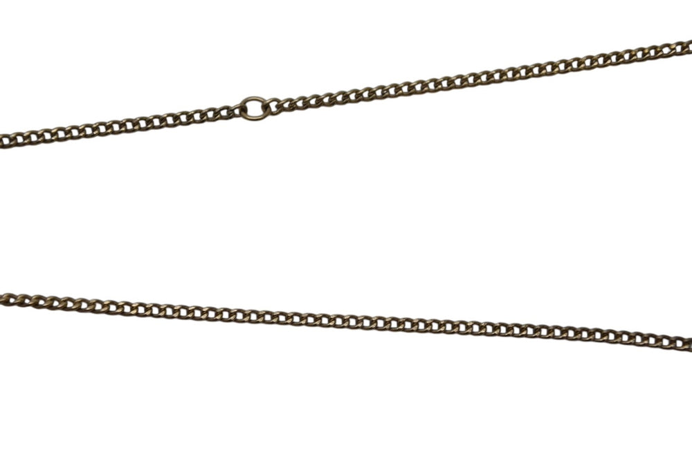 CHANEL Necklace Coco Mark Vintage Accessory F16V Engraved GP Square Stone Gold Good Condition Used 4c060796