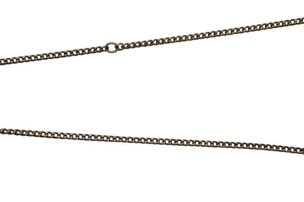 CHANEL Necklace Coco Mark Vintage Accessories F16V Engraved GP Square Stone Gold Good Condition Used 4c060796
