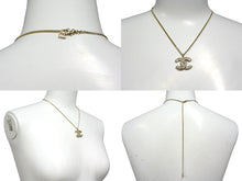 Load image into Gallery viewer, CHANEL シャネル ネックレス ココマーク ヴィンテージ アクセサリー F16V刻印 GP スクエアストーン ゴールド 美品 中古 4c060796